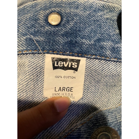 1992 Levi’s Type 3 Jean Jacket Light stonewash  Size L - Picture 6 of 6